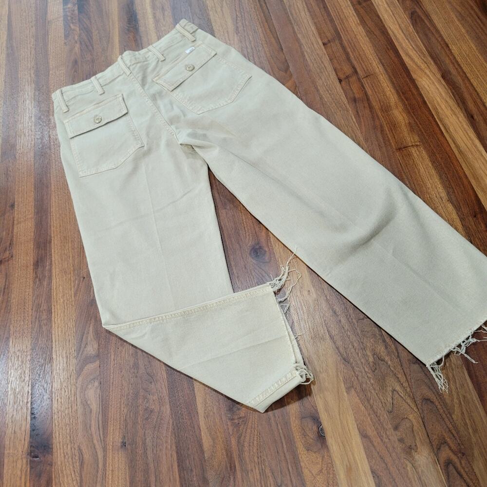 MOTHER The Patch Pocket Private Ankle Jeans Cargo Pants In Khaki Size 27 - Picture 3 of 11